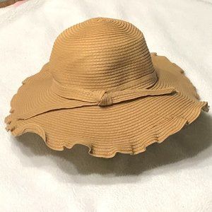 Floppy Brown Straw Beach Hat